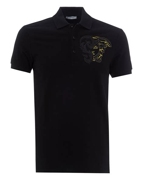versace collection embroidered polo